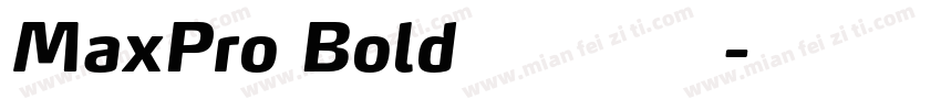 MaxPro Bold字体下载字体转换